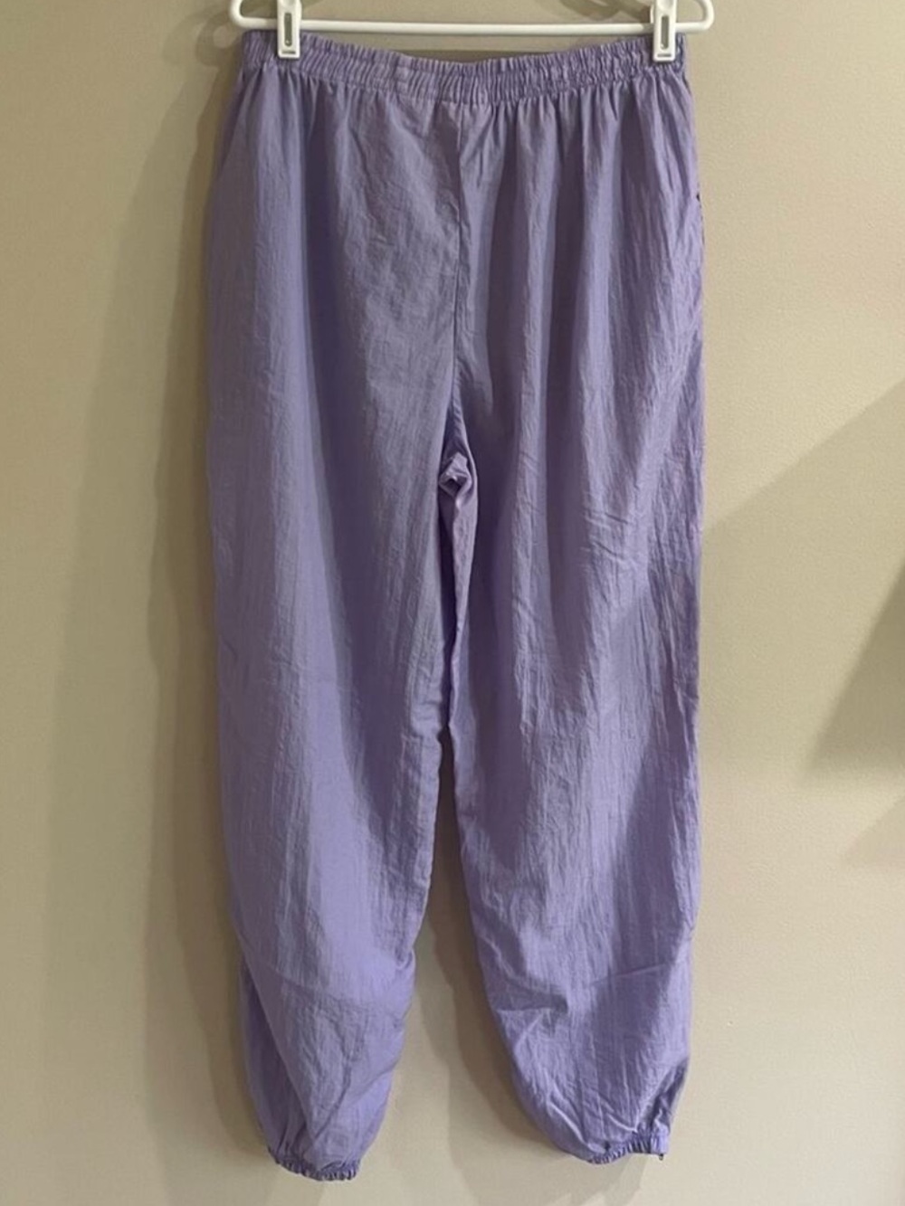 Vintage Reebok Purple Nylon Athletic Pants